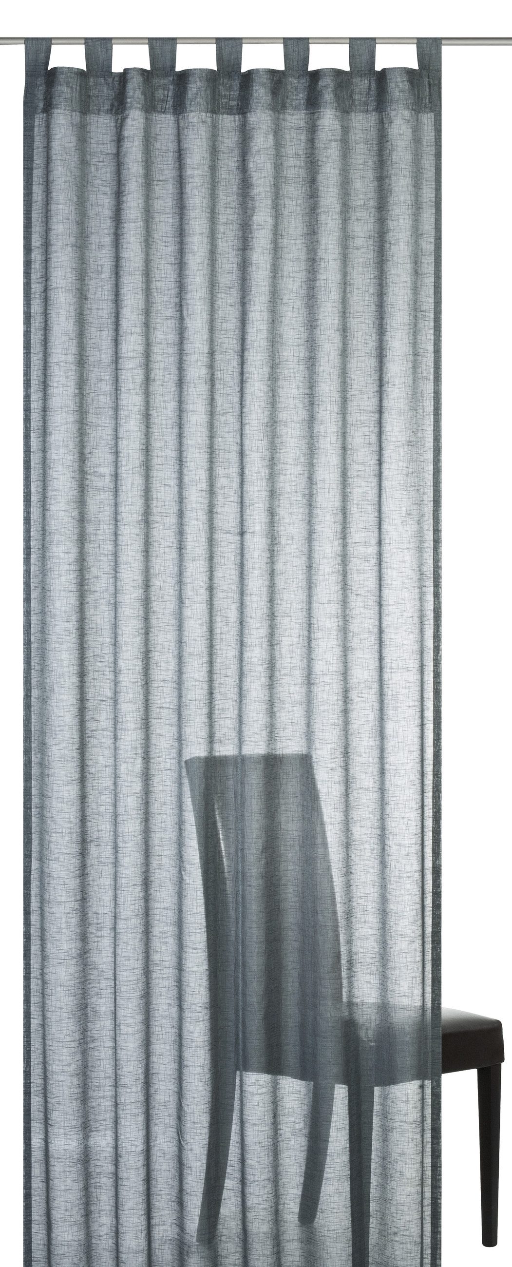 Vorhang Schlaufenschal Effecto anthrazit 255x140cm halbtransparent