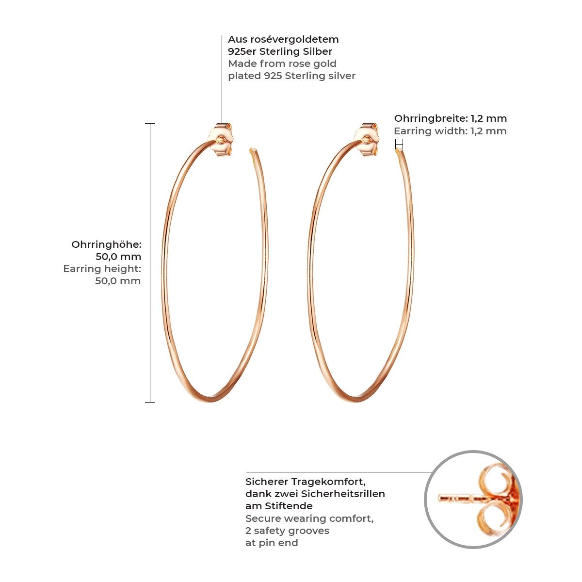 Glanzstücke München Paar Creolen Set: A1244 (2-tlg), aus Sterling Silber günstig online kaufen