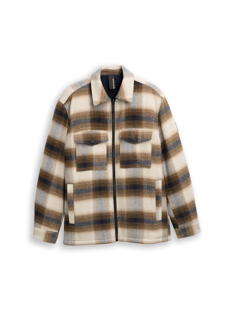 TOM TAILOR Sweatshirt Hemdjacke Aus einem besonders weichen Wollstoff