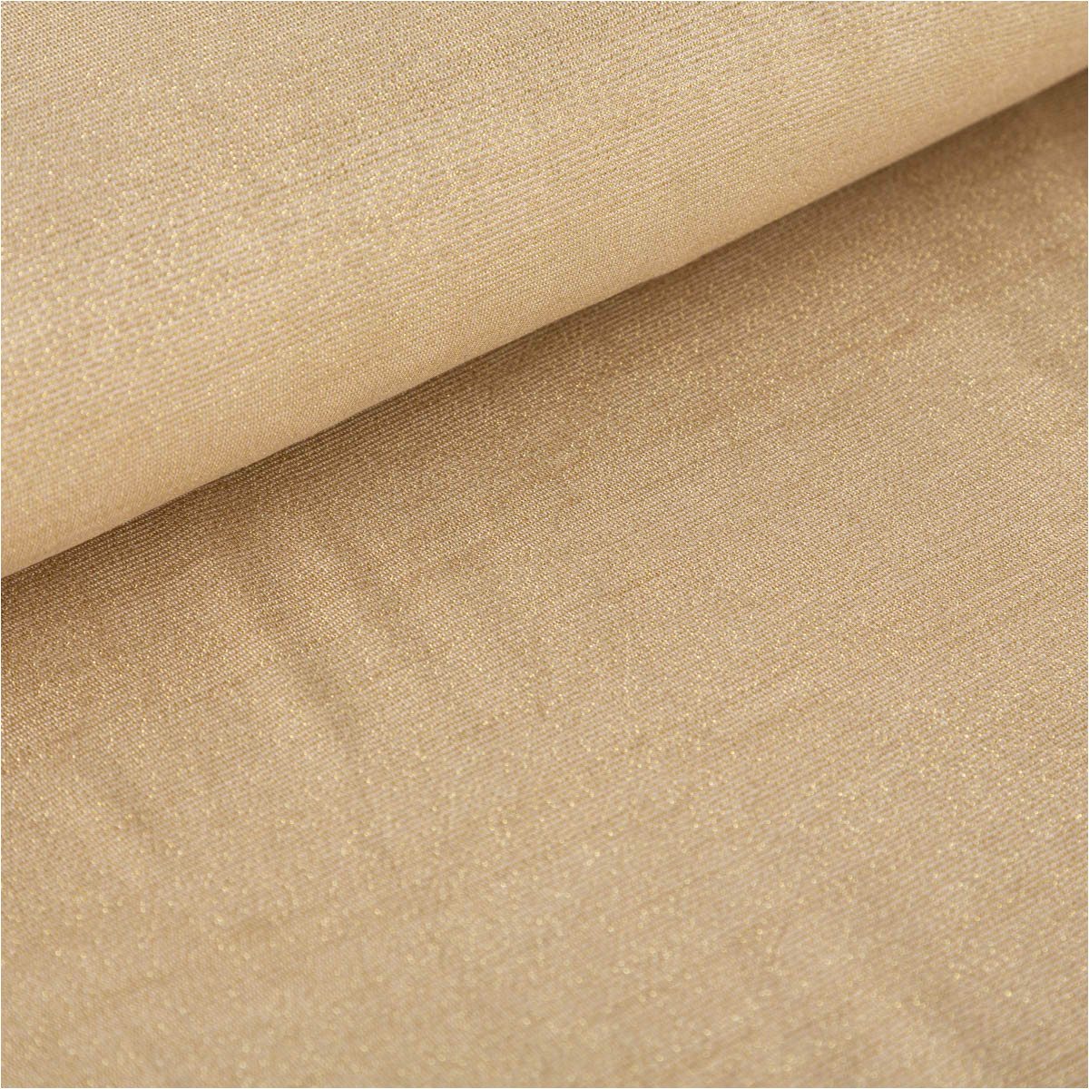 SCHÖNER LEBEN. Stoff Viskose Stoff Lurex Jeresey gold 1,60m Breite