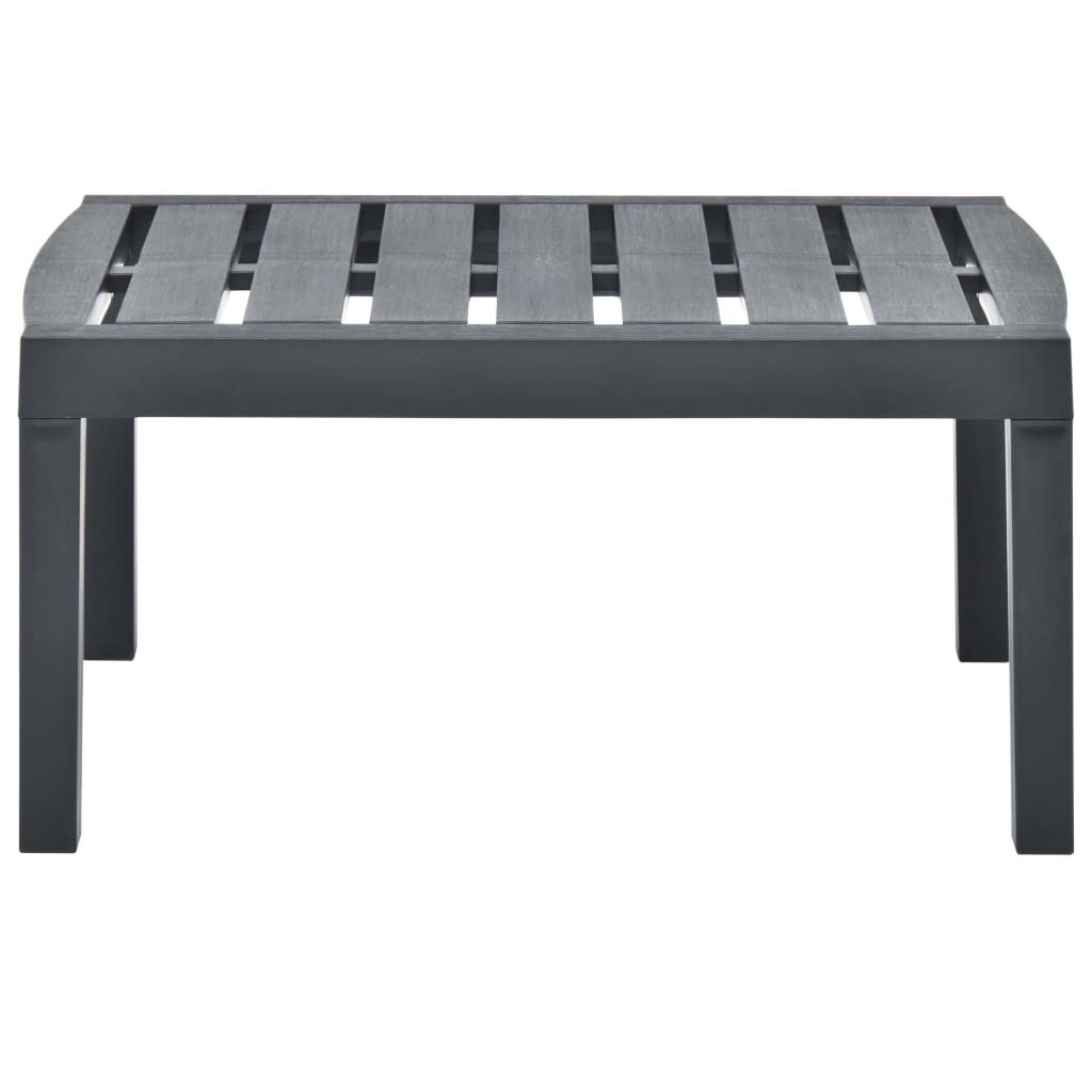 vidaXL Gartentisch Gartentisch Anthrazit 78x55x38 cm Kunststoff (1-St)