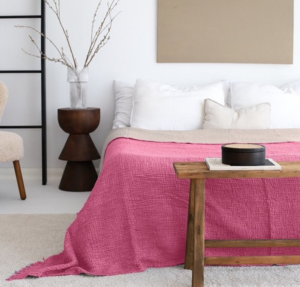 Wohndecke Bio-Musselin Wohndecke Double Face in günstig online kaufen