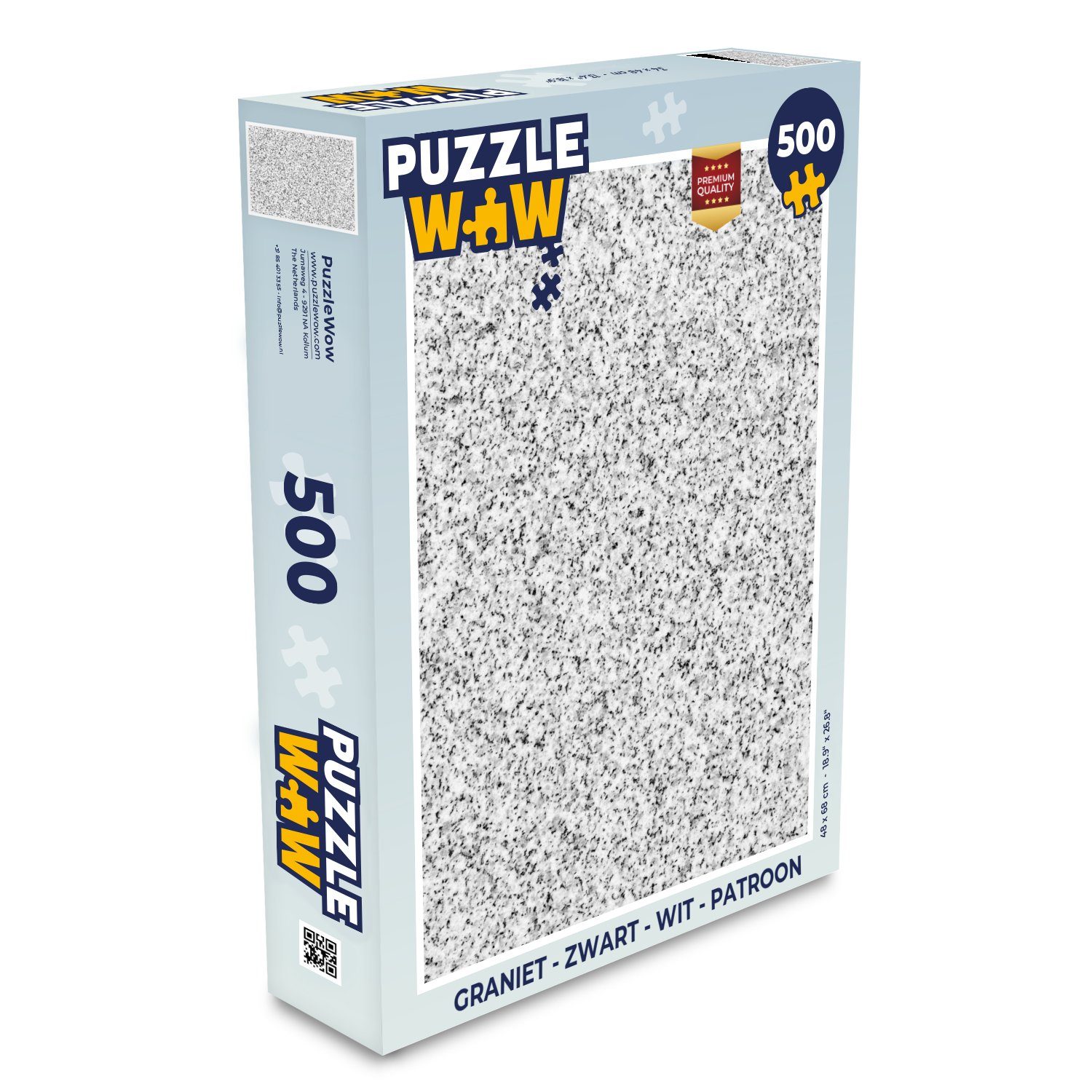 MuchoWow Puzzle Granit - Schwarz - Weiß - Gemustert - Grau, 500  Puzzleteile, Foto-Puzzle, Bilderrätsel, Puzzlespiele, Spielzeug