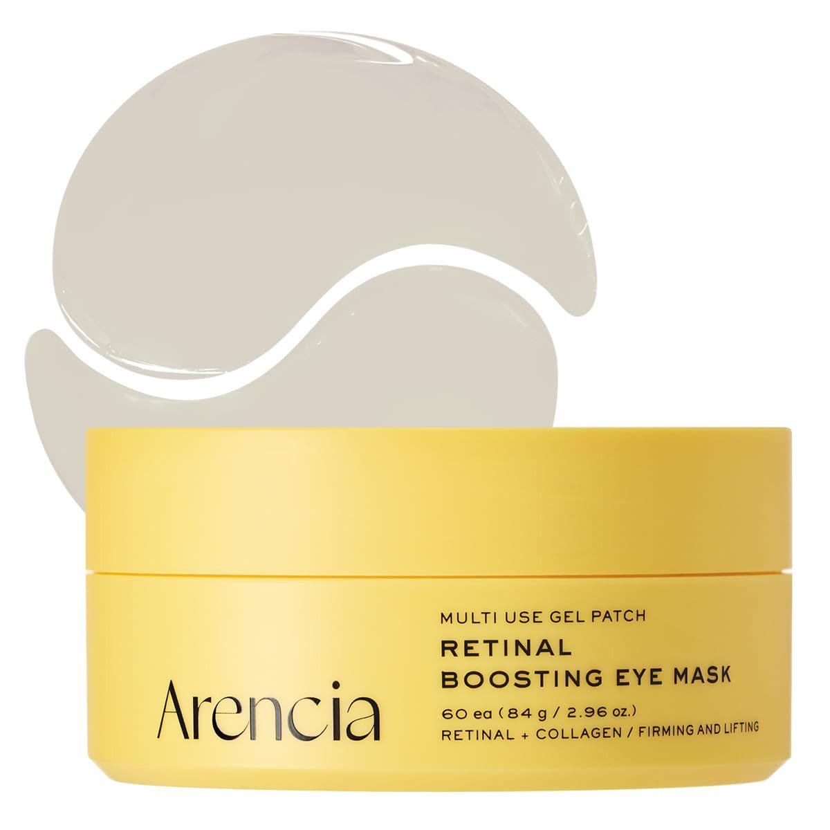 Arencia Augenpads Retinal Boosting Eye Mask 60ea – Hydrogel Eye Patches mit Retinal &, Peptides – Eye Mask für Skin Hydration & Elasticity – Hydrogel, Eye Patch gegen Appearance of Fine Lines – K-Beauty Augenpflege