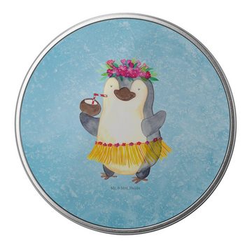 Mr. & Mrs. Panda Aufbewahrungsdose Pinguin Kokosnuss - Eisblau - Geschenk, Aloha, entspannt, Keksdose, U (1 St), Einzigartiges Design