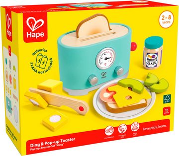 Hape Kinder-Toaster Kling, Pop-Up-Toaster-Set, (12-tlg), aus Holz