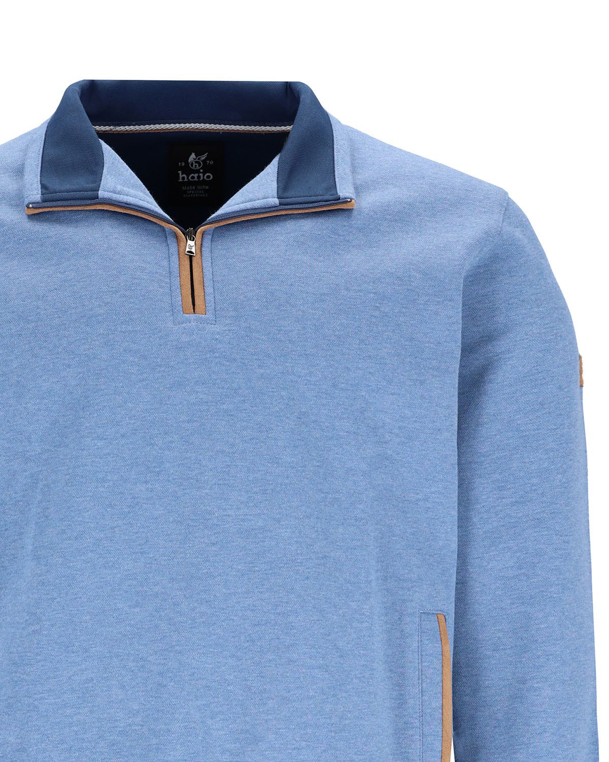 Hajo Sweatshirt Elastisches Sweatshirt mit Kängurutaschen