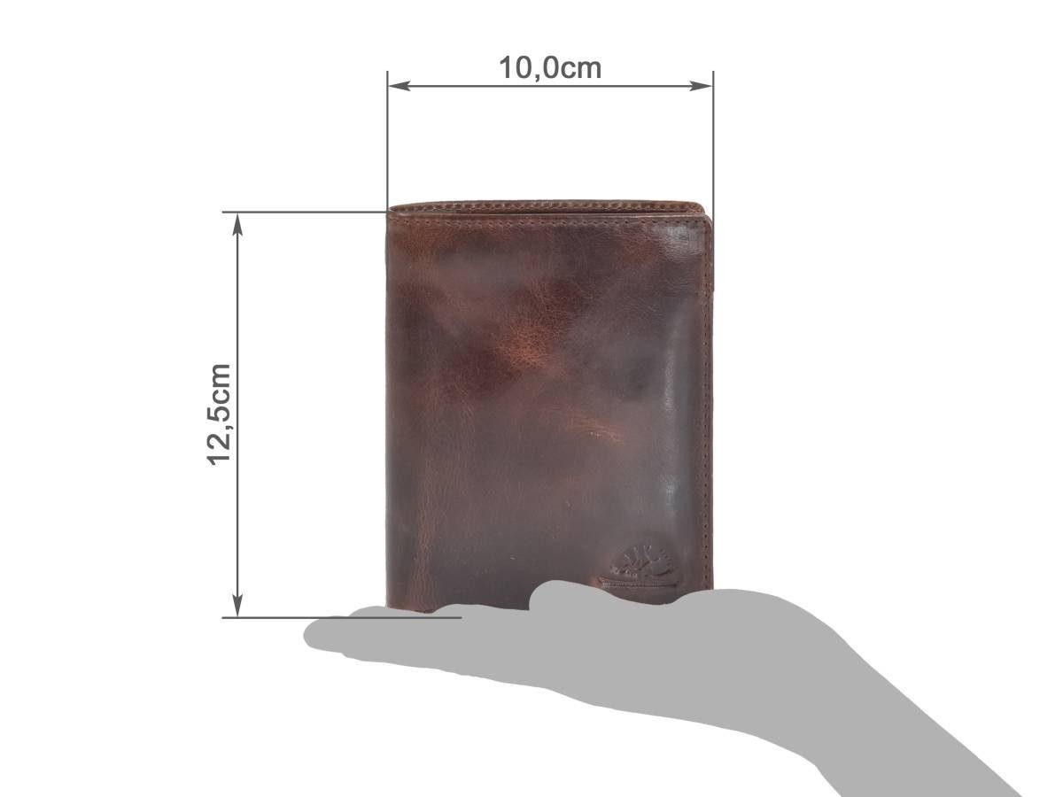 Greenburry Geldbörse "Rugged" Herrenbörse Leder 10x12cm mit RFID Schutz tea günstig online kaufen