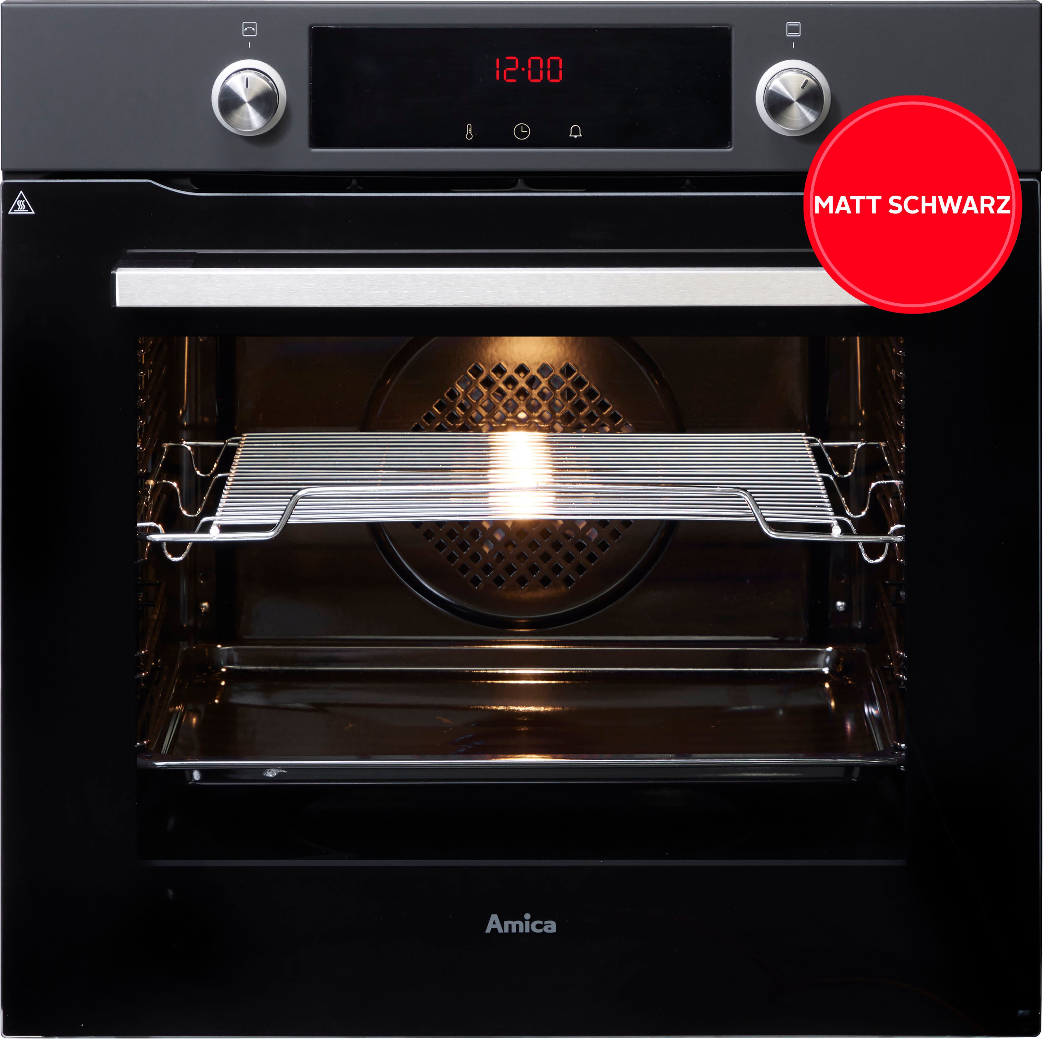 Amica Pyrolyse Backofen EBPX 945 600 SM, Pyrolyse-Selbstreinigung, Sauber backen mit viel Komfort, Sicherheit und geringem Verbrauch
