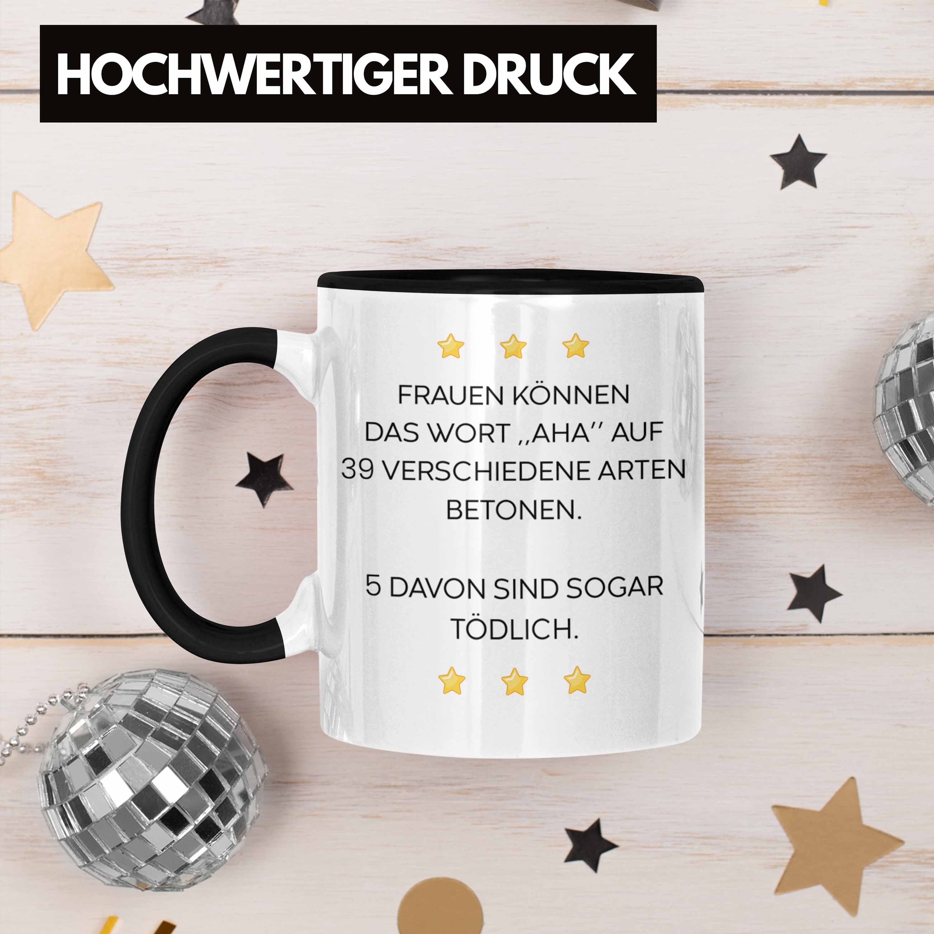 Kollegin Geschenk Tasse Trendation Trendation Männer Schwarz Büro Sprüchen Tasse mit Frauen Spruch für Sarkasmus Tassen Aha - Lustig mit Lustige Arbeit Becher