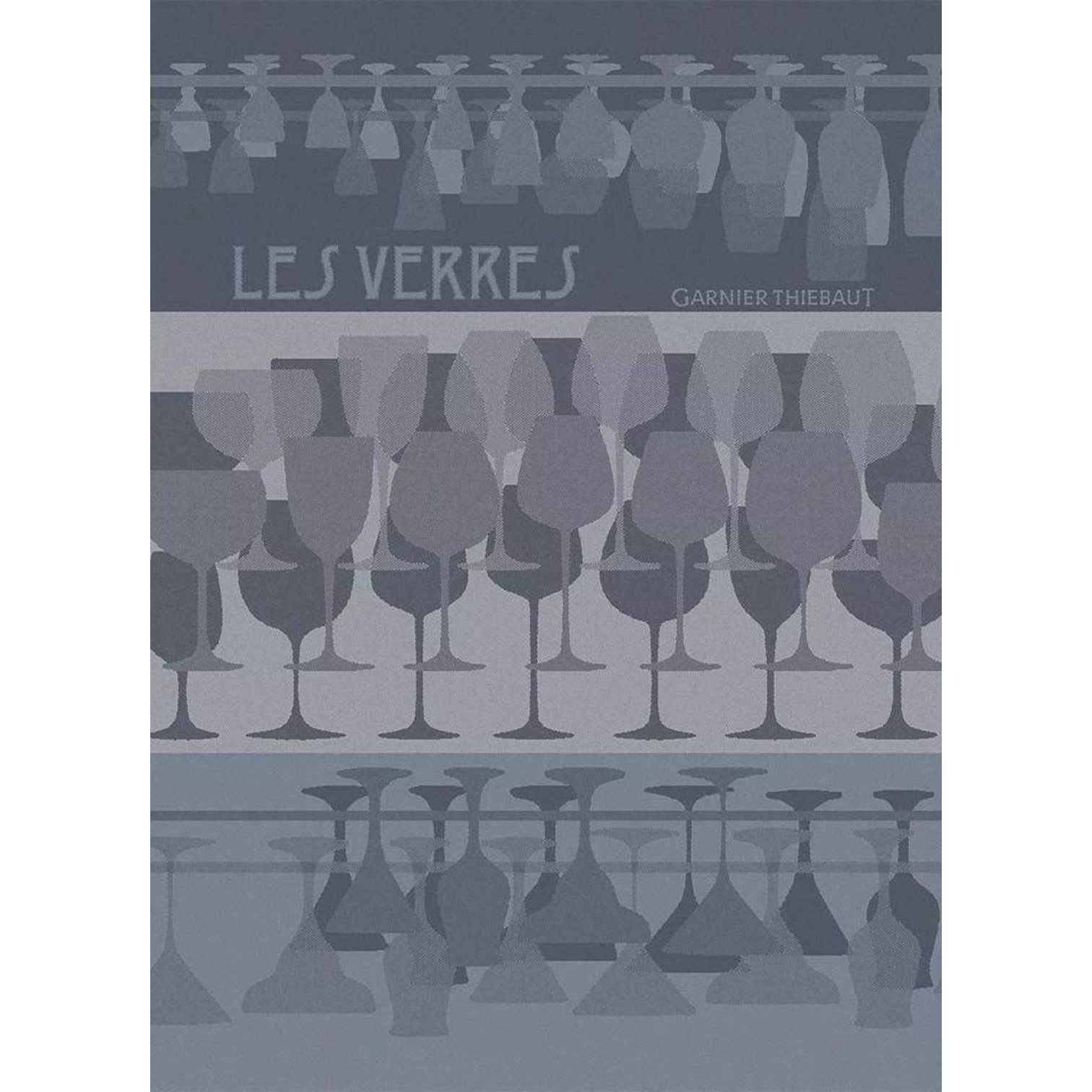 Garnier Thiebaut Geschirrtuch Les verres a pied denim von Garnier Thiebaut