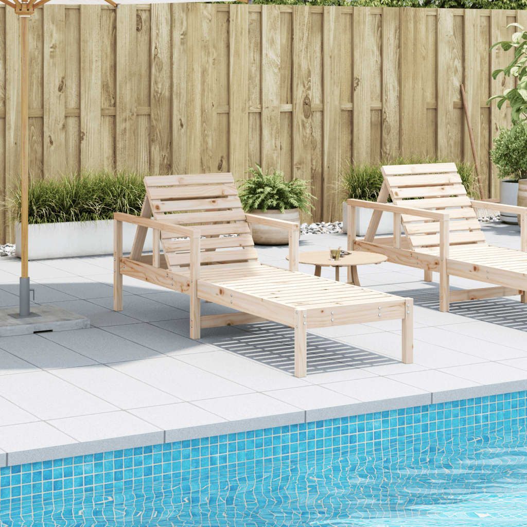 vidaXL Gartenliege Sonnenliege 199,5x62x55 cm Massivholz günstig online kaufen