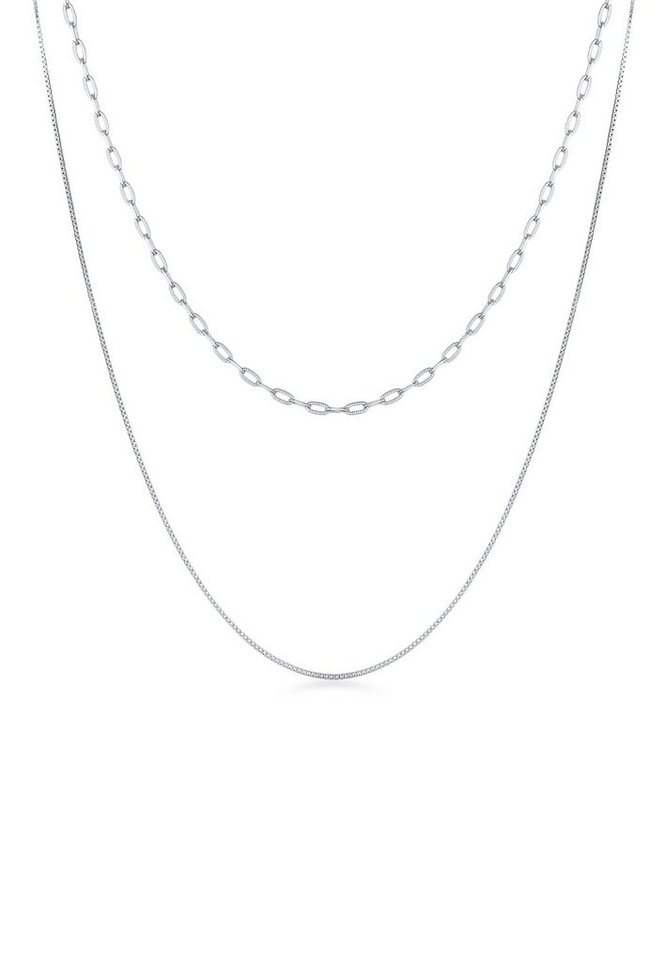 Elli Ketten-Set Layer Basic Glieder Chains 925 Silber