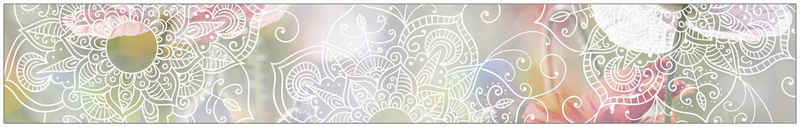 Fensterfolie Look Zangtangel white, MySpotti, halbtransparent, glatt, 200 x 30 cm, statisch haftend