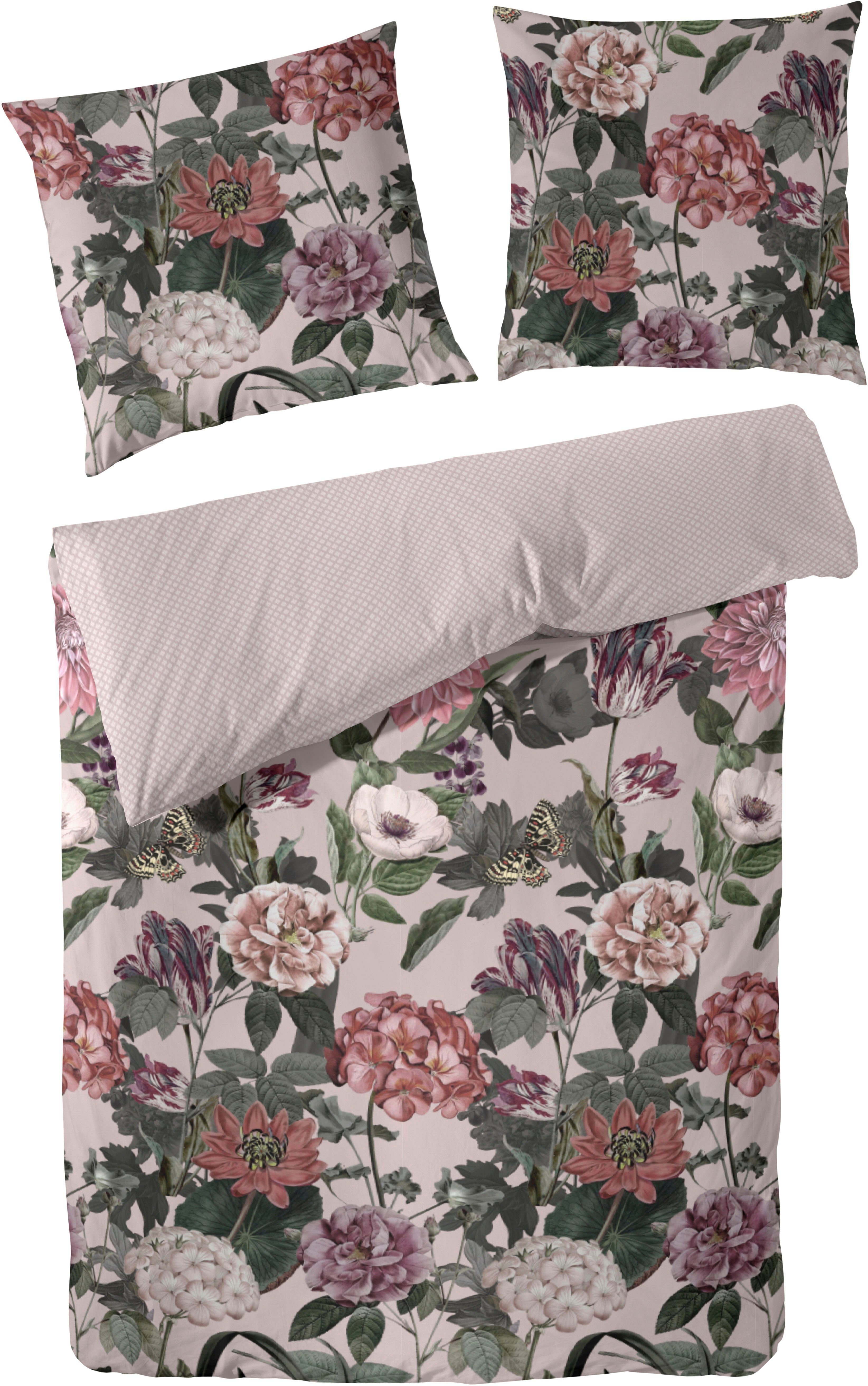 Primera Bettwäsche Mako-Satin Bettwäsche "Blümerant", Mako-Satin, günstig online kaufen