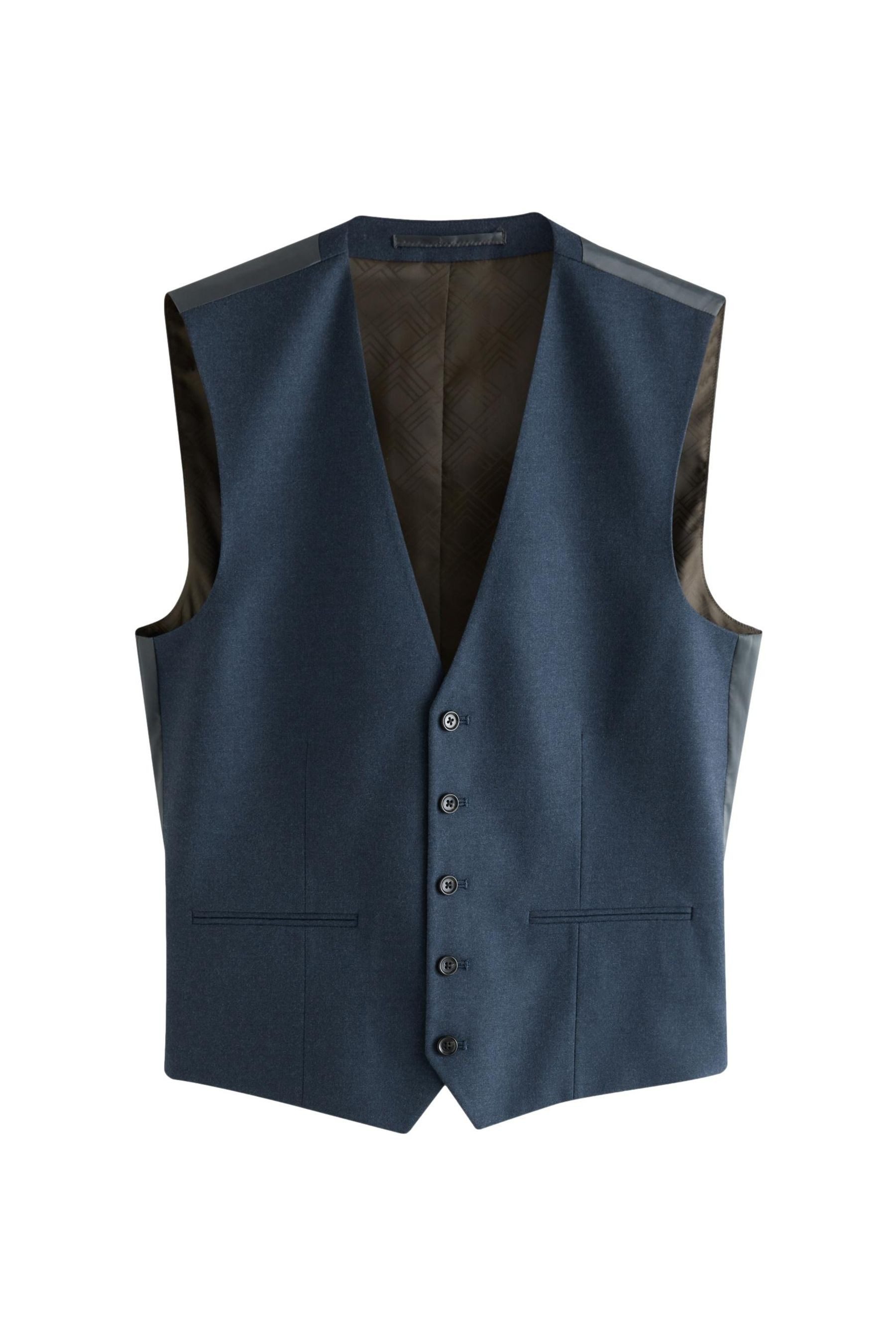 Anzugweste Slim Fit Anzugweste mit Flanellstruktur