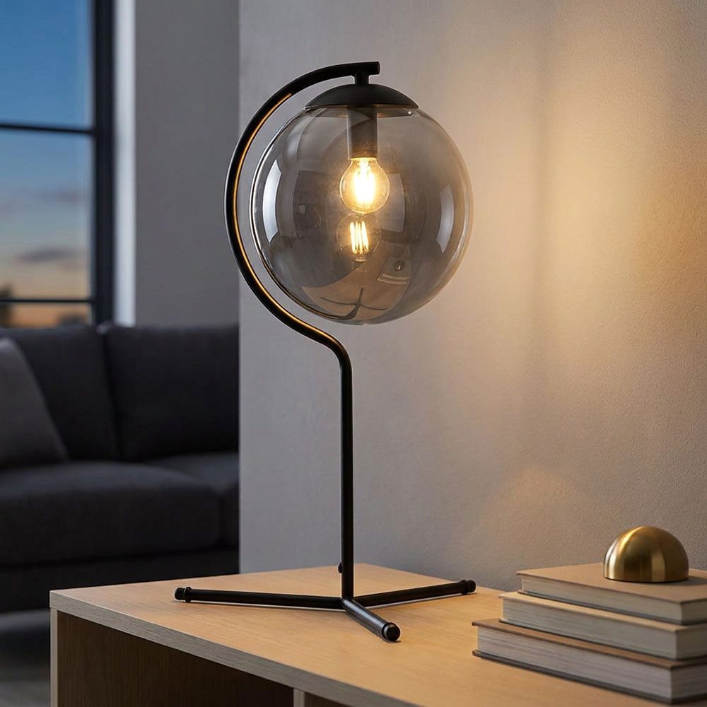 GLOBO LIGHTING LED Tischleuchte, Leuchtmittel nicht inklusive, Tischleuchte Schlafzimmerlampe Beistelllampe Designleuchte