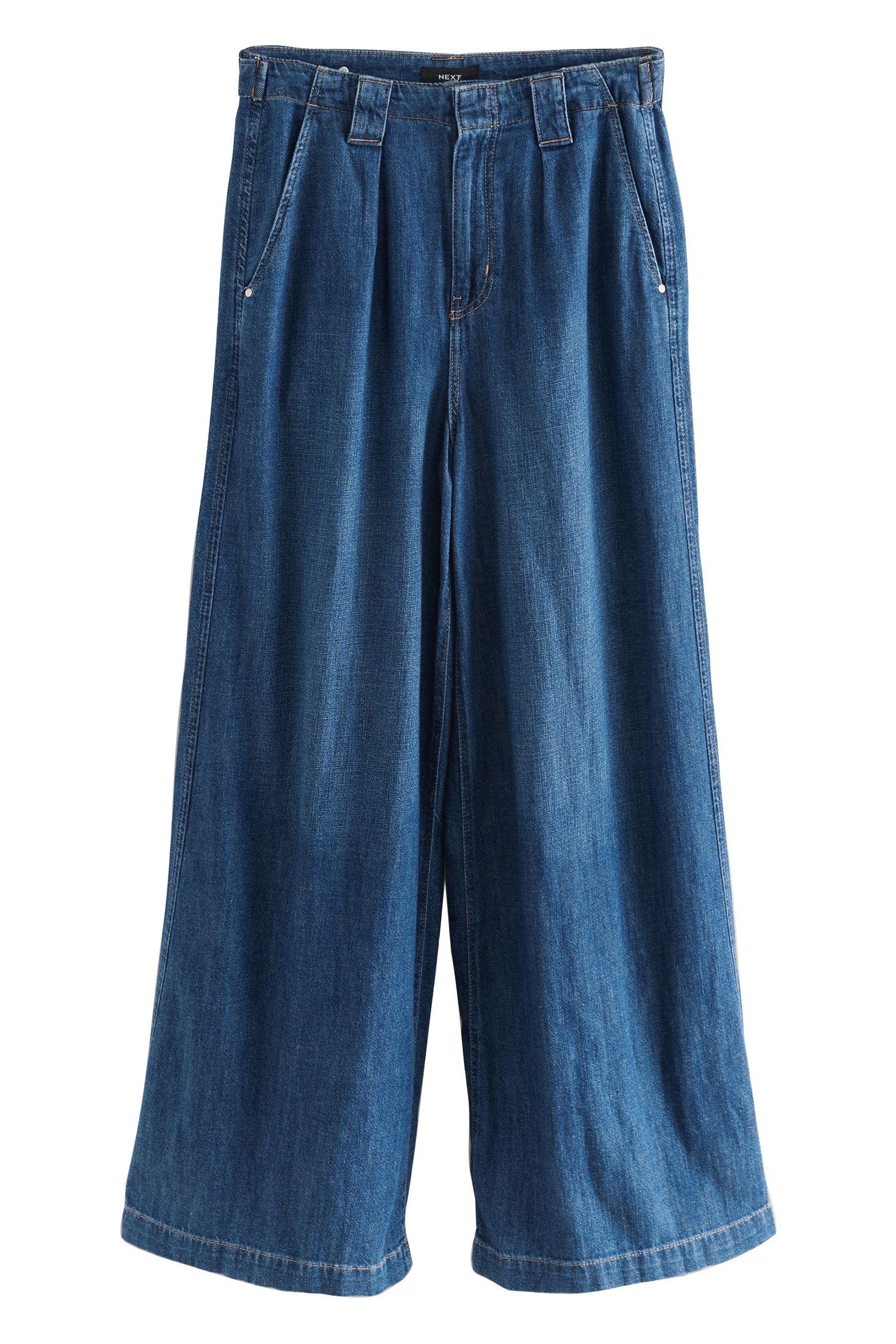 Next Weite Jeans Denim-Hose aus Leinenmix, günstig online kaufen