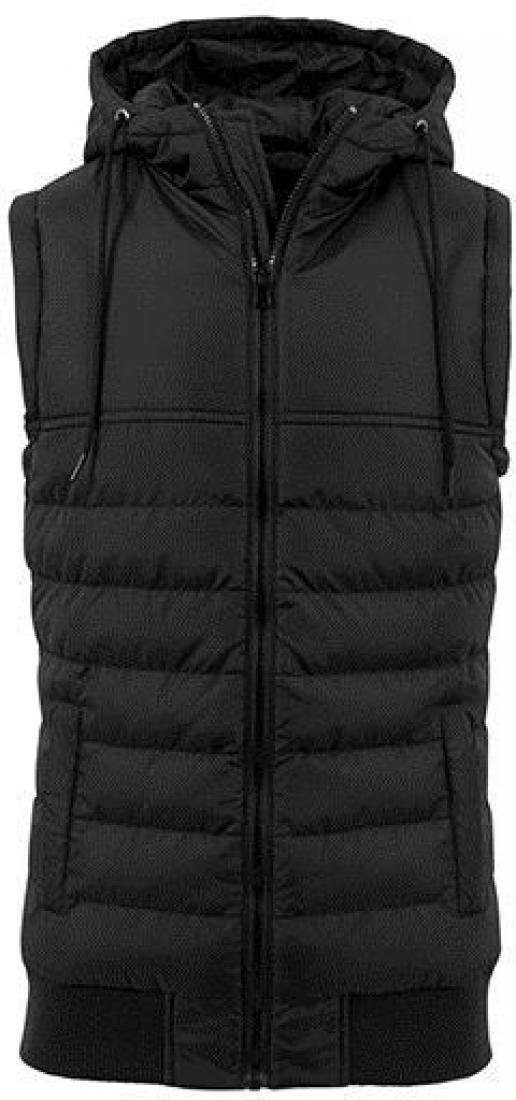 Build Your Brand Funktionsweste Herren Bubble Vest / Kapuze mit 2-facher Teilungsnaht