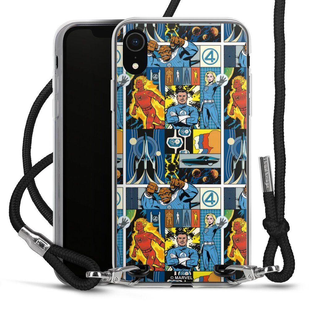 DeinDesign Handyhülle Marvel The Fantastic Four Offizielles Lizenzprodukt, Apple iPhone Xr Handykette Hülle mit Band Case zum Umhängen
