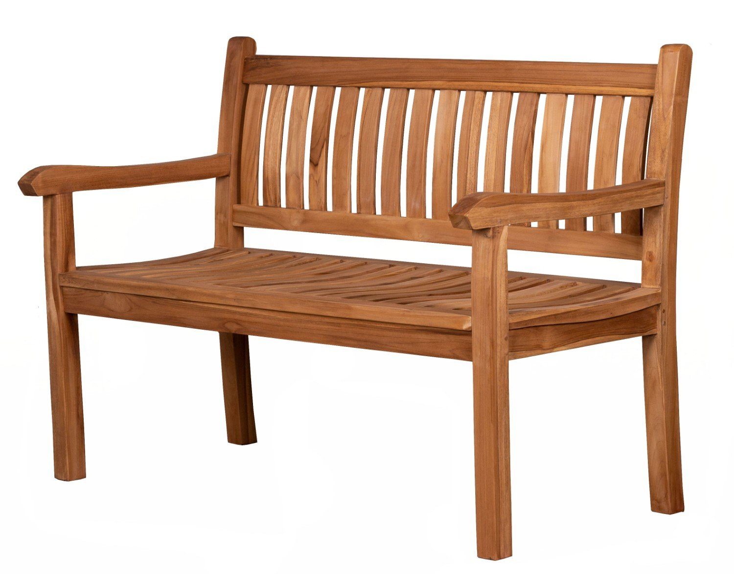 deVries Gartenbank Sitzbank Florence, Teakholz - extrabreit - Armlehnen