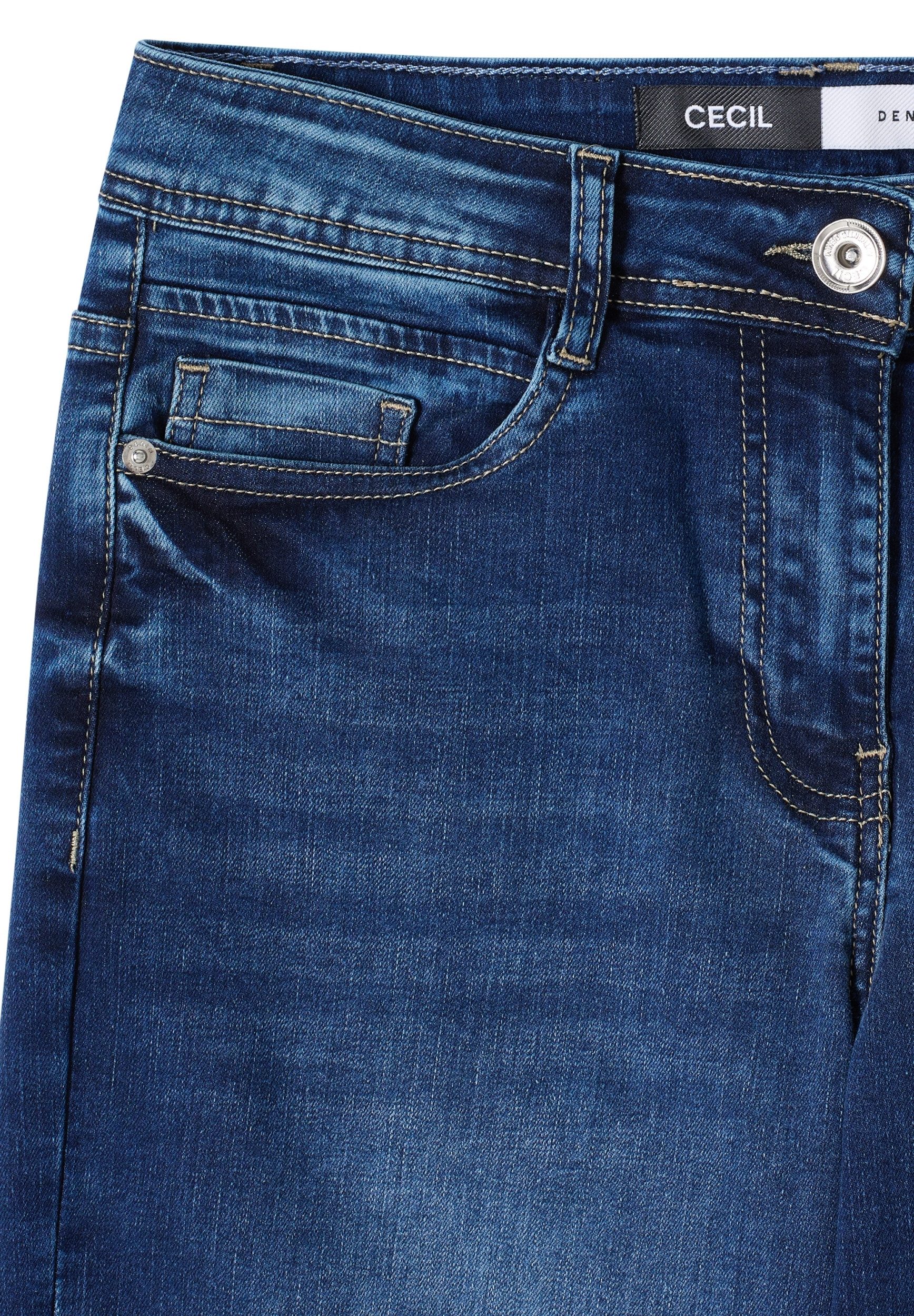 CECIL 5-Pocket-Hose Style Neele Mid Blue günstig online kaufen