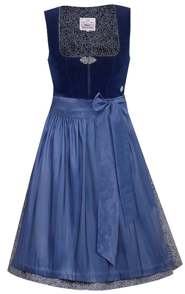 MarJo Dirndl Dirndl Elisabeth 58cm Länge azurblau