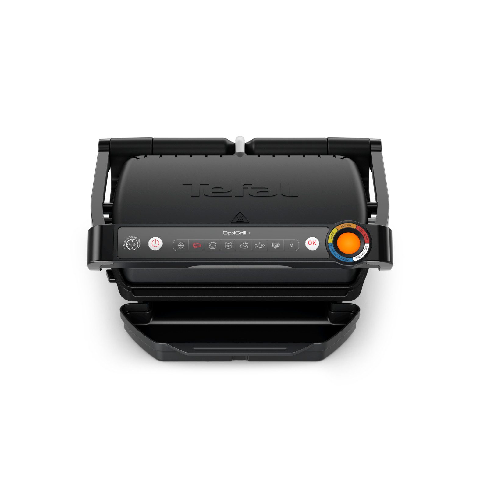 Tefal Kontaktgrill OptiGrill+, erneuerte Kochstufenanzeige, 6 automatische Programme, 2000 W, spülmaschinengeeignete Platten, inkl. MyTefal App, GC717810