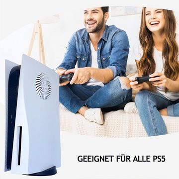 zggzerg PS5 Frontplatte Kühlöffnungen PlayStation Ersatz Seitenplatten Weiß PlayStation 5-Controller