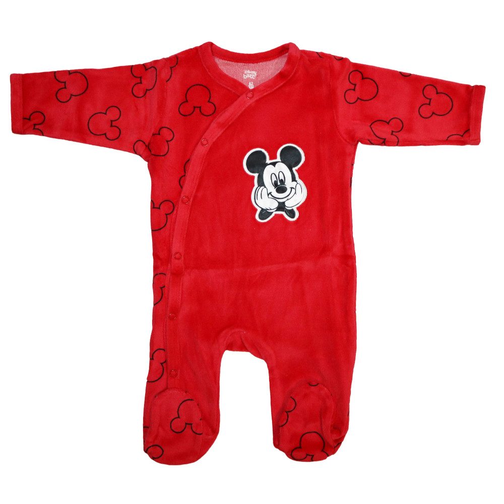 Strampler Disney Mickey Maus Baby Kleinkind Velour Bodie Strampler Einteiler