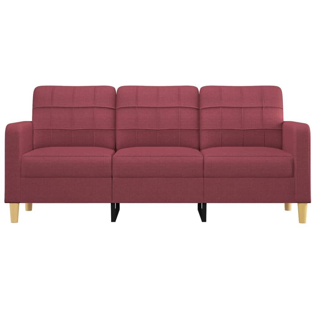 Stoff Möbel vidaXL Sofa Sofa cm 180 Couch 3-Sitzer Weinrot
