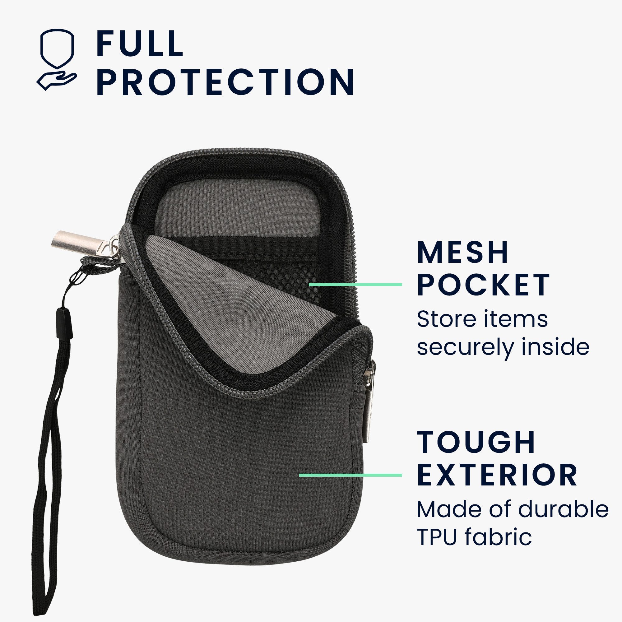 kwmobile Handytasche Handytasche für Smartphones L - 6,5" (1-tlg), Neopren Handy Hülle - Handy Tasche Sleeve Pouch