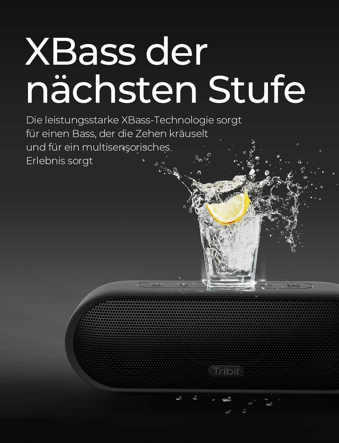 24W Lautsprecher Stunden 20 Wasserdicht, Bluetooth-Lautsprecher IPX7 Tragbarer W, Bluetooth Musikbox, Wireless MaxSound (25 Tribit Plus Spielzeit)