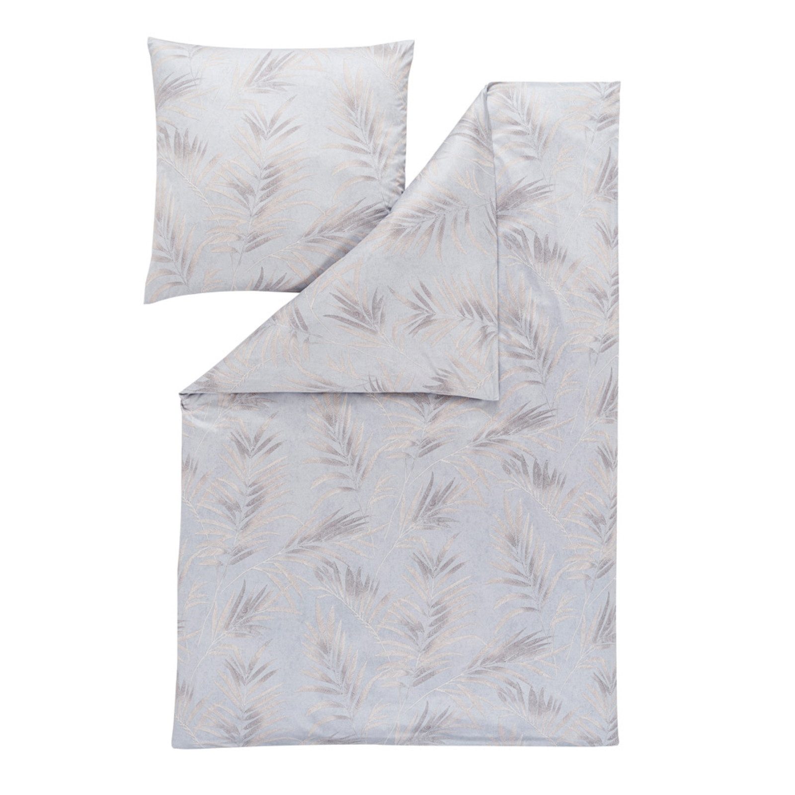 Estella Bettwäsche Estella Mako Jersey Bettwäsche 135x200 Keno natur Farn B günstig online kaufen
