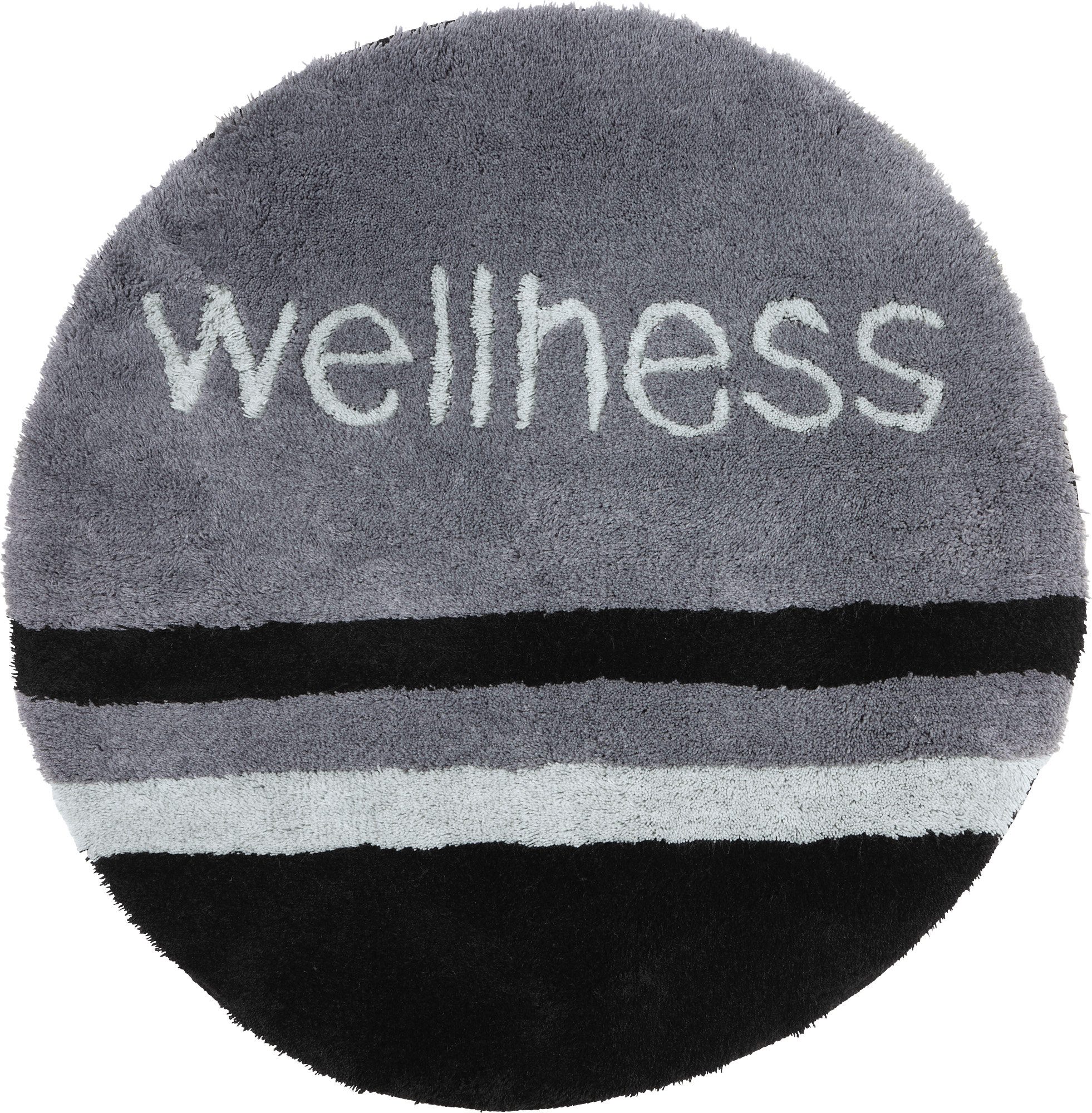 Erwin Müller Badematte Badematte "Wellness", Höhe 27 mm, rund, Streifen