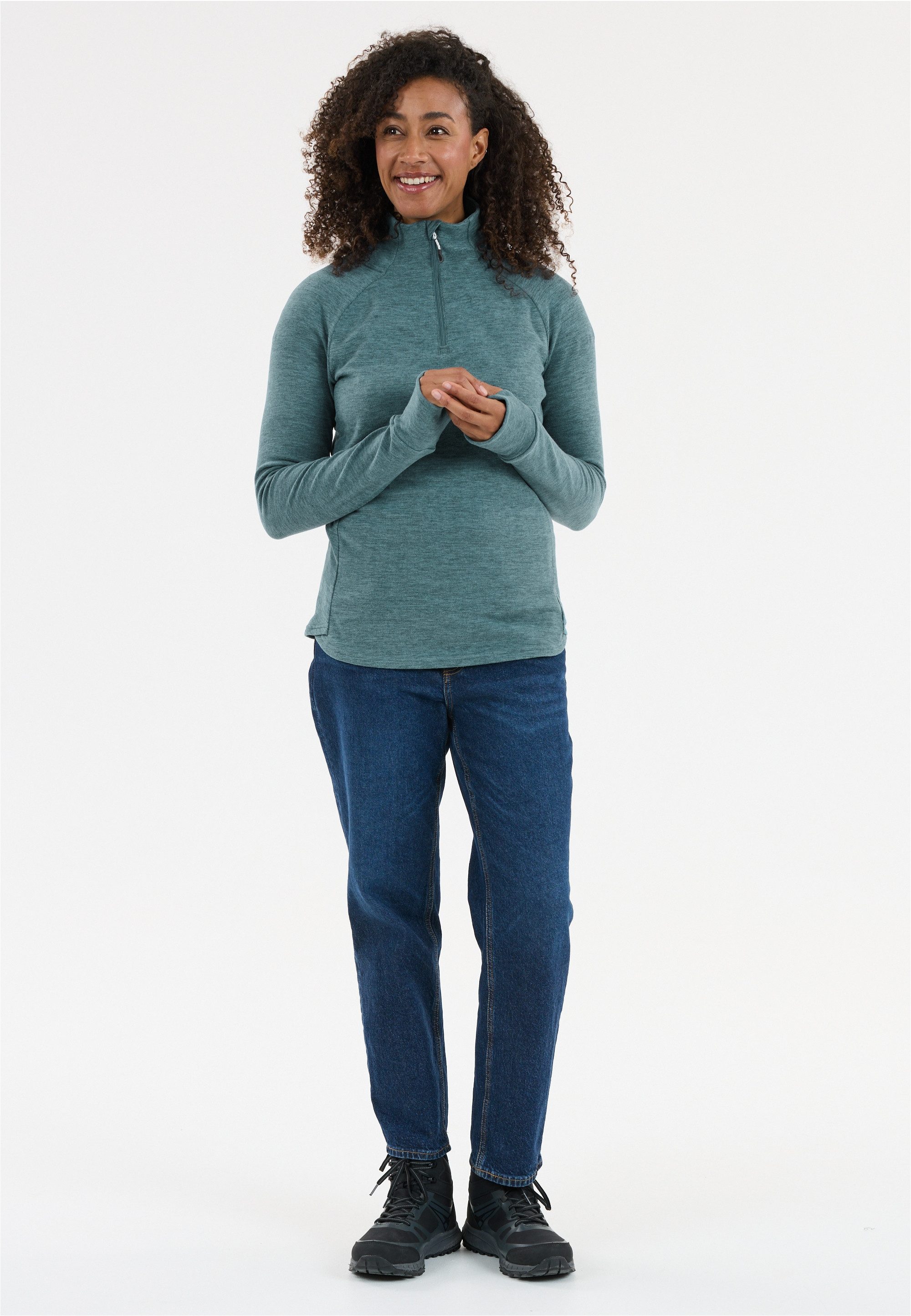 WHISTLER Funktionsshirt Kajsa mit wärmendem Stehkragen und Halbreißverschlu günstig online kaufen