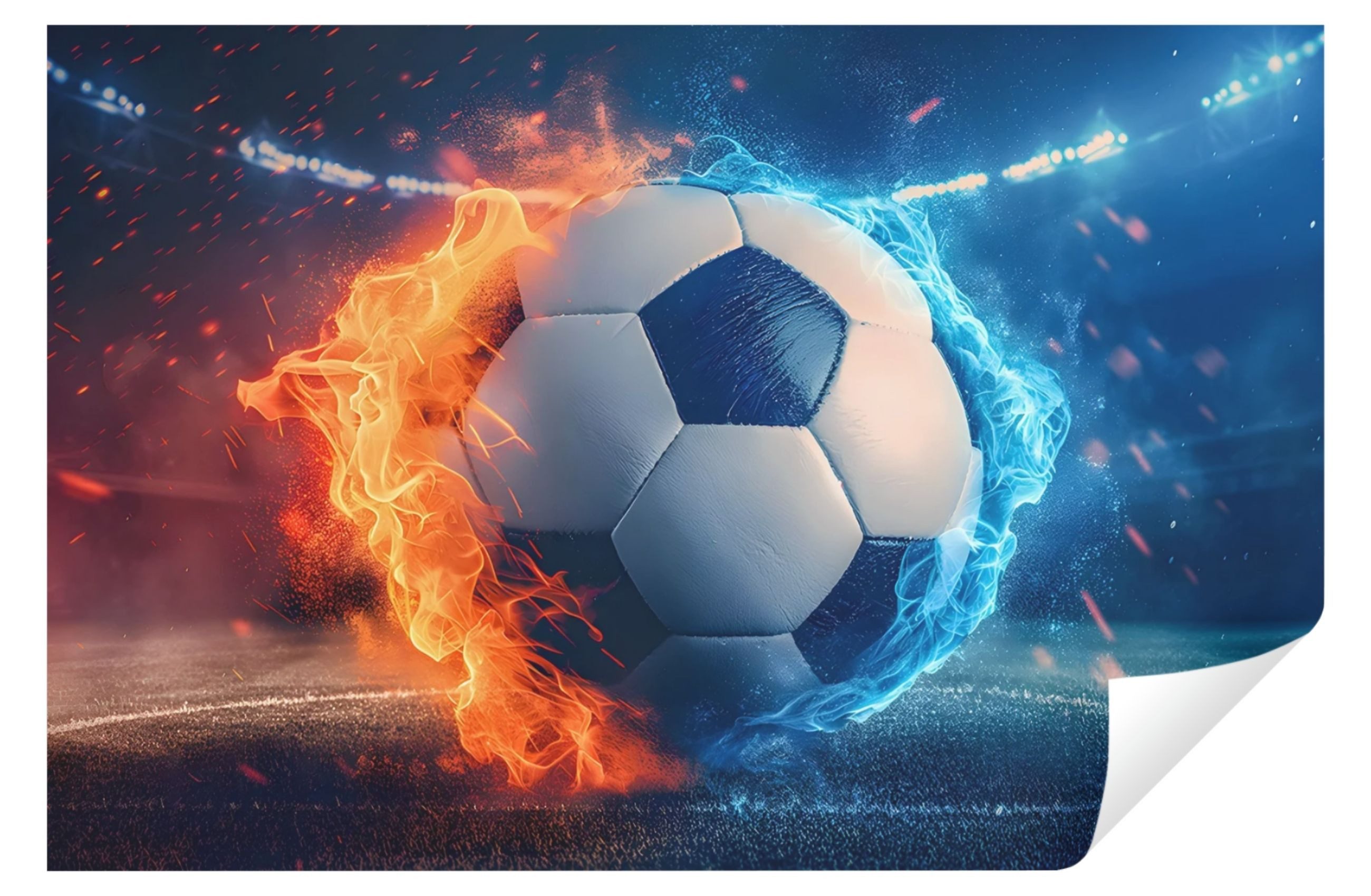 Wallarena Fototapete Junge Fußball - Mehrfarbig - Modern - Vlies - Schlafzimmer, glatt, (5 St), 250x175cm