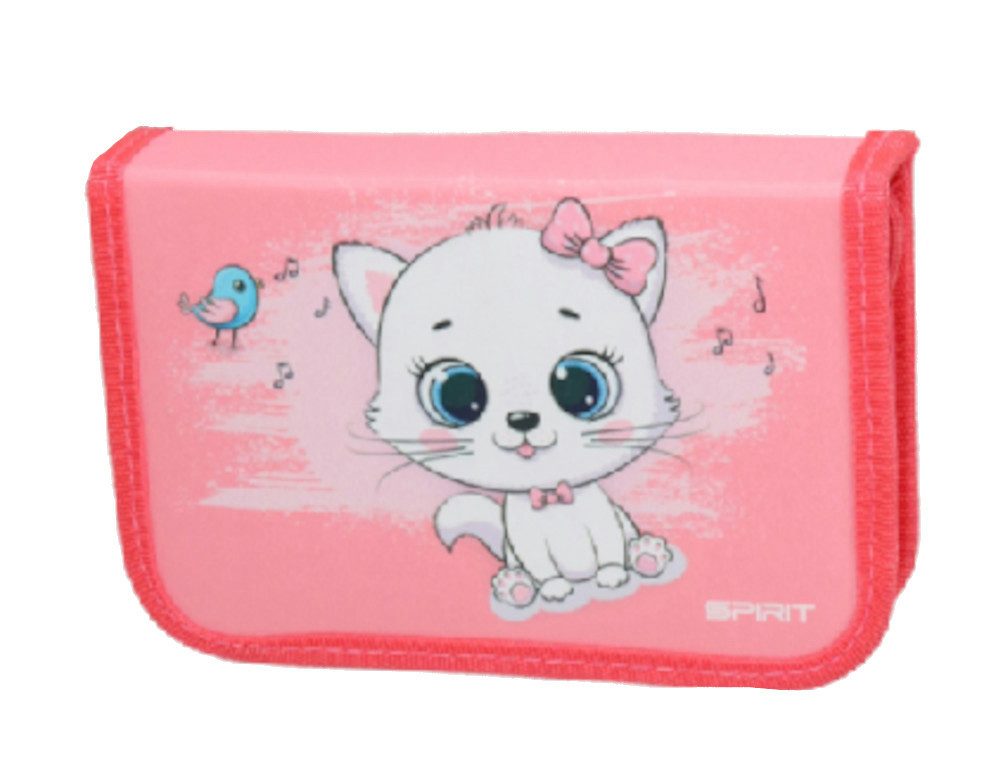 Spirit Federtasche Katze Kätzchen Federtasche gefüllt Federmäppchen Federmappe Mäppchen, (48-tlg)