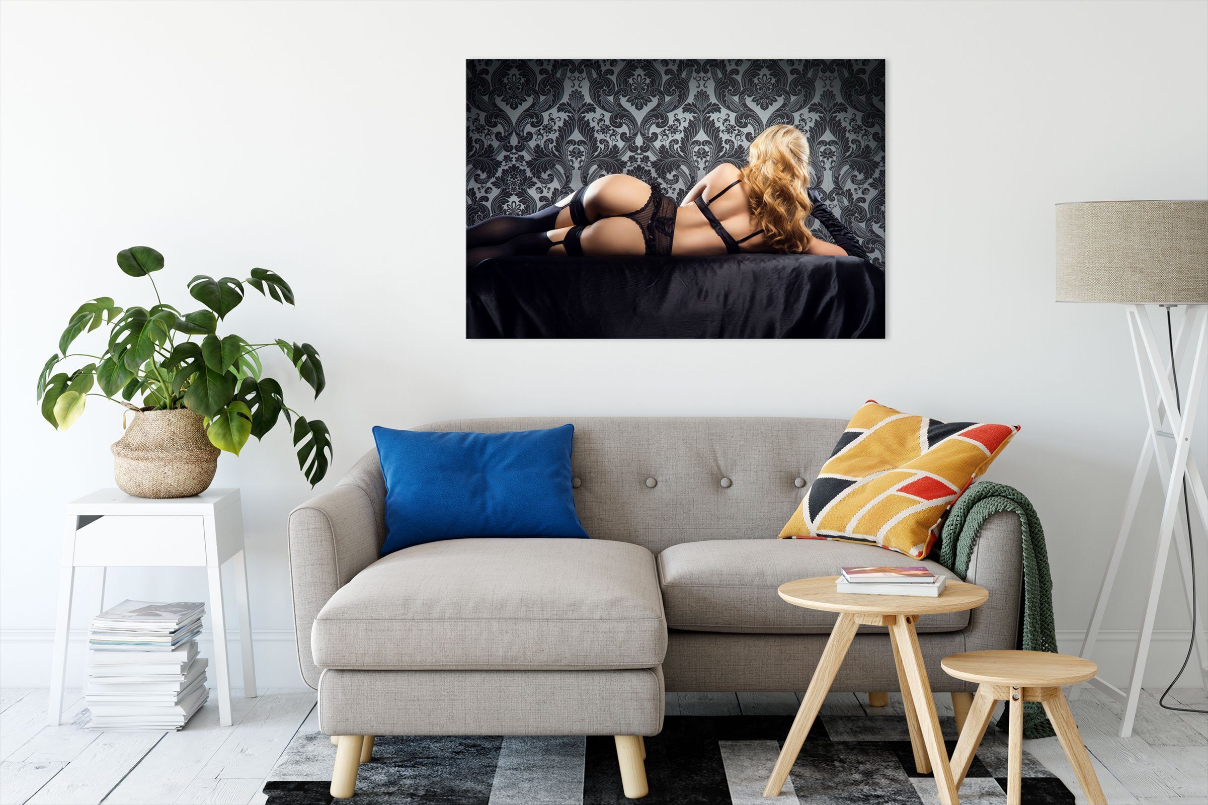 Pixxprint Leinwandbild schöne Frau in sexy günstig online kaufen