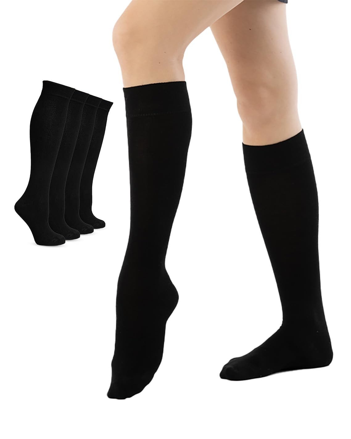 Fiera Besa Kniestrümpfe Fiera Besa Kniestrümpfe Damen – 4 Paar – Weich & Elastisch, Ohne Naht