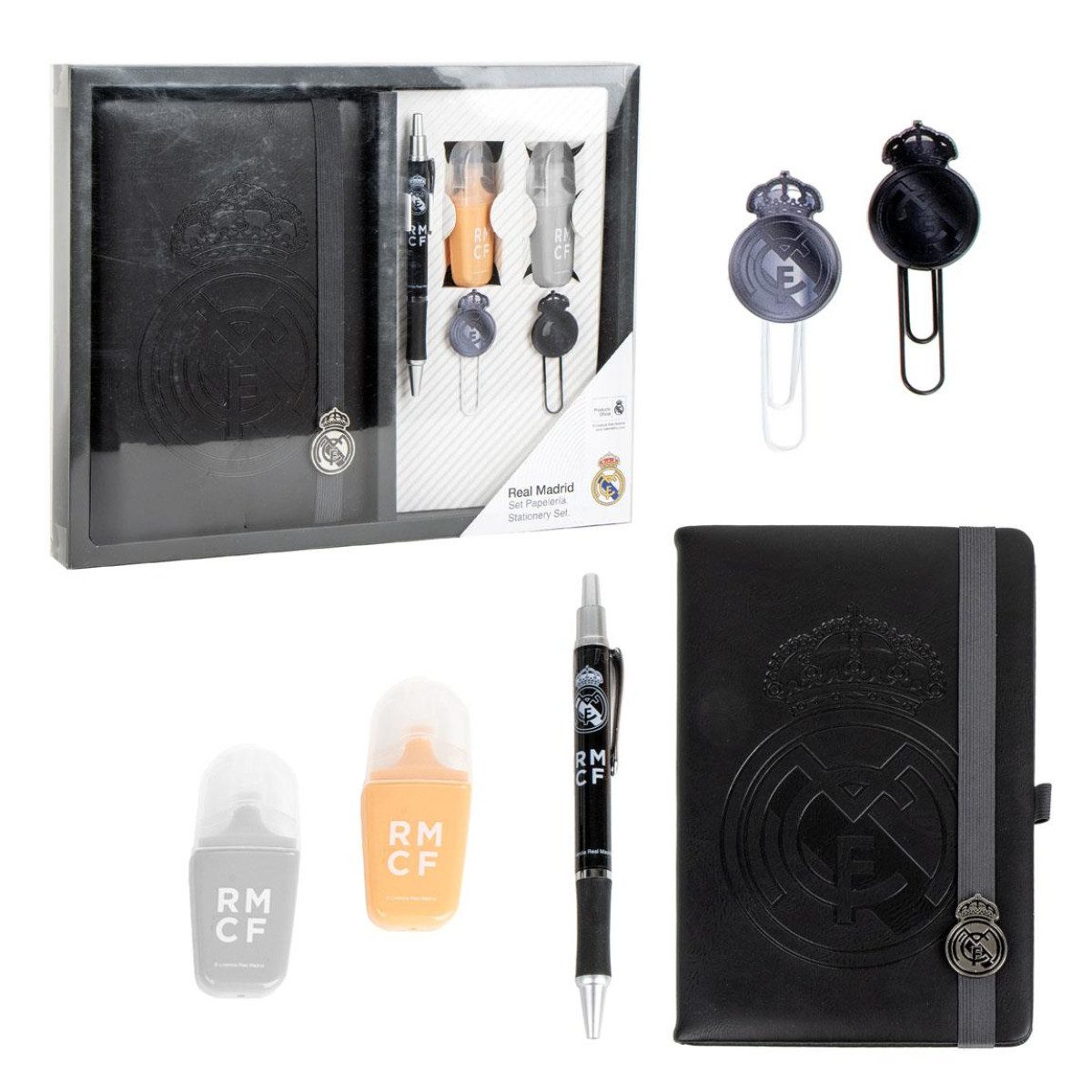 Cerda Notizheft Real Madrid Schreibwaren Set Bürobedarf, Schulset, Fanartikel