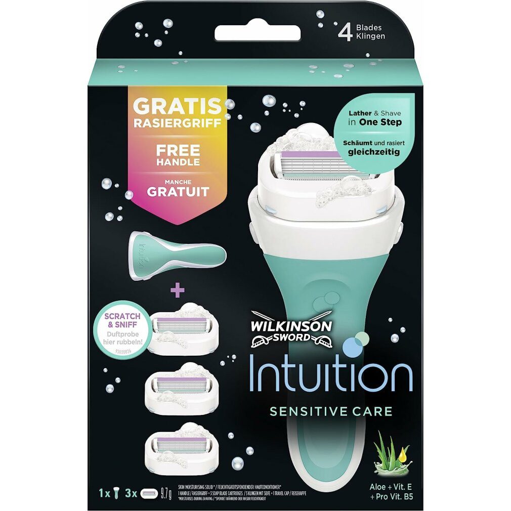 Wilkinson Körperrasierer Women´s shaver Intuition Sensitiv e handle + 3 different heads