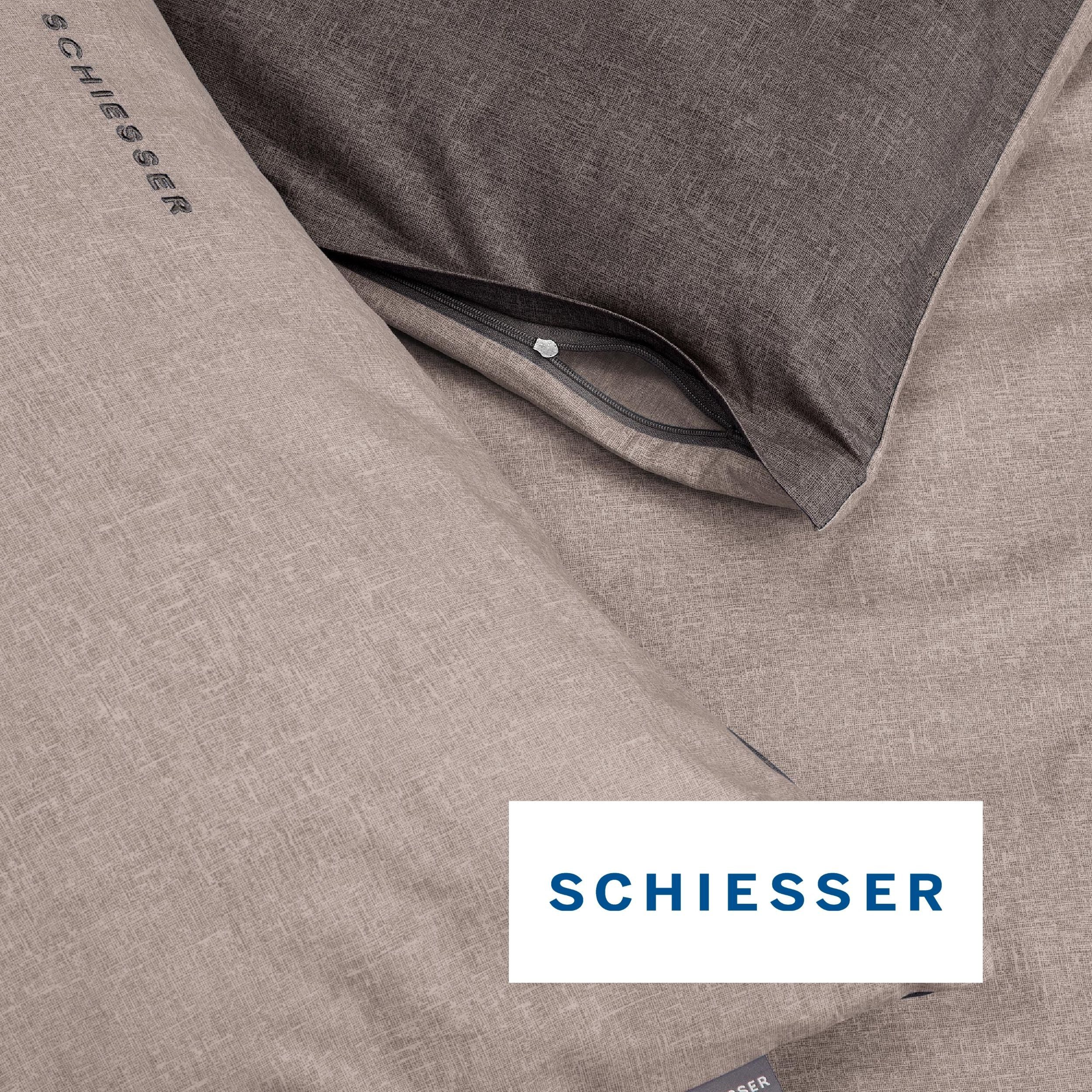 Schiesser Wendebettwäsche Doubleface aus weicher Baumwolle mit edlem Melangeeffekt, Renforcé, 2 teilig, ab Größe 135x200 cm erhältlich, OEKO-TEX® MADE IN GREEN – Bild 4 von 5
