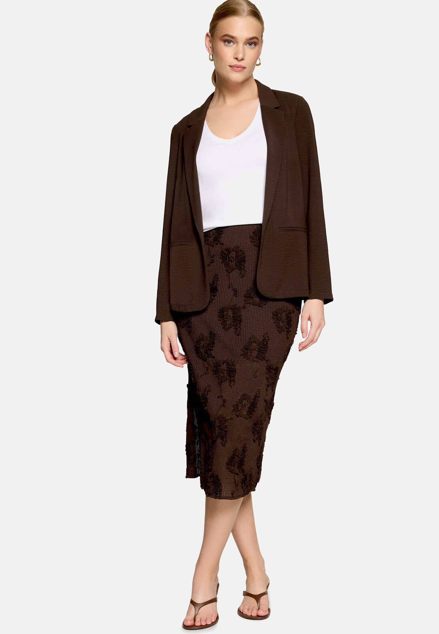 Zero Jackenblazer Damen gerader Schnitt Material