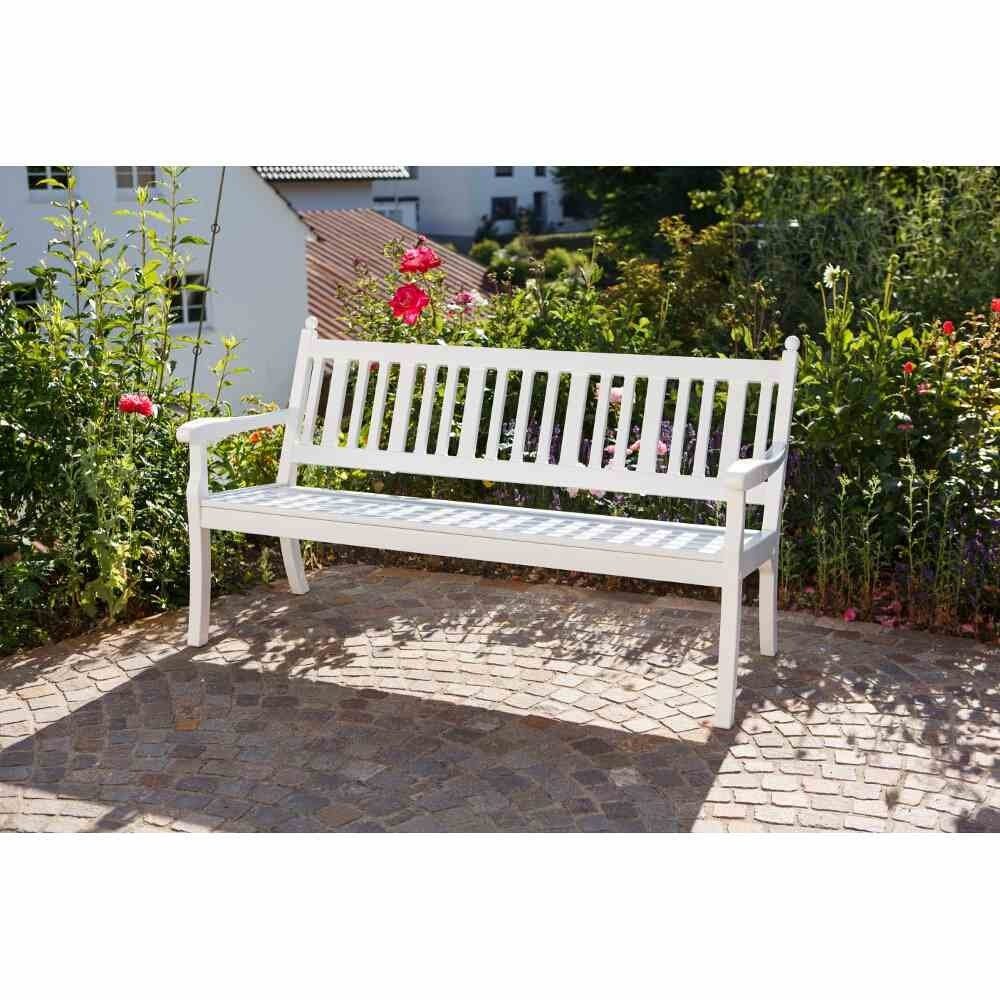 GAUTZSCH Gartenbank in weiß, Kunststoff - 69x88x160cm (BxHxT)