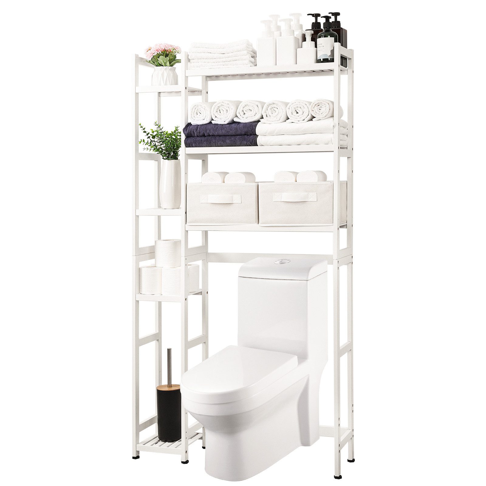 Yorbay Badregal Toilettenregal aus Bambus, WC günstig online kaufen