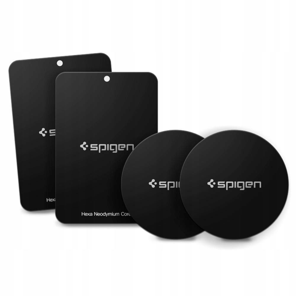 Spigen Halterungszubehör Metallplatten Magnethalter Klebeplatten, (Spar-Set, 4-tlg., 5,8 cm selbstklebend, selbstklebend, 3M-Klebeband, für Magnethalter)