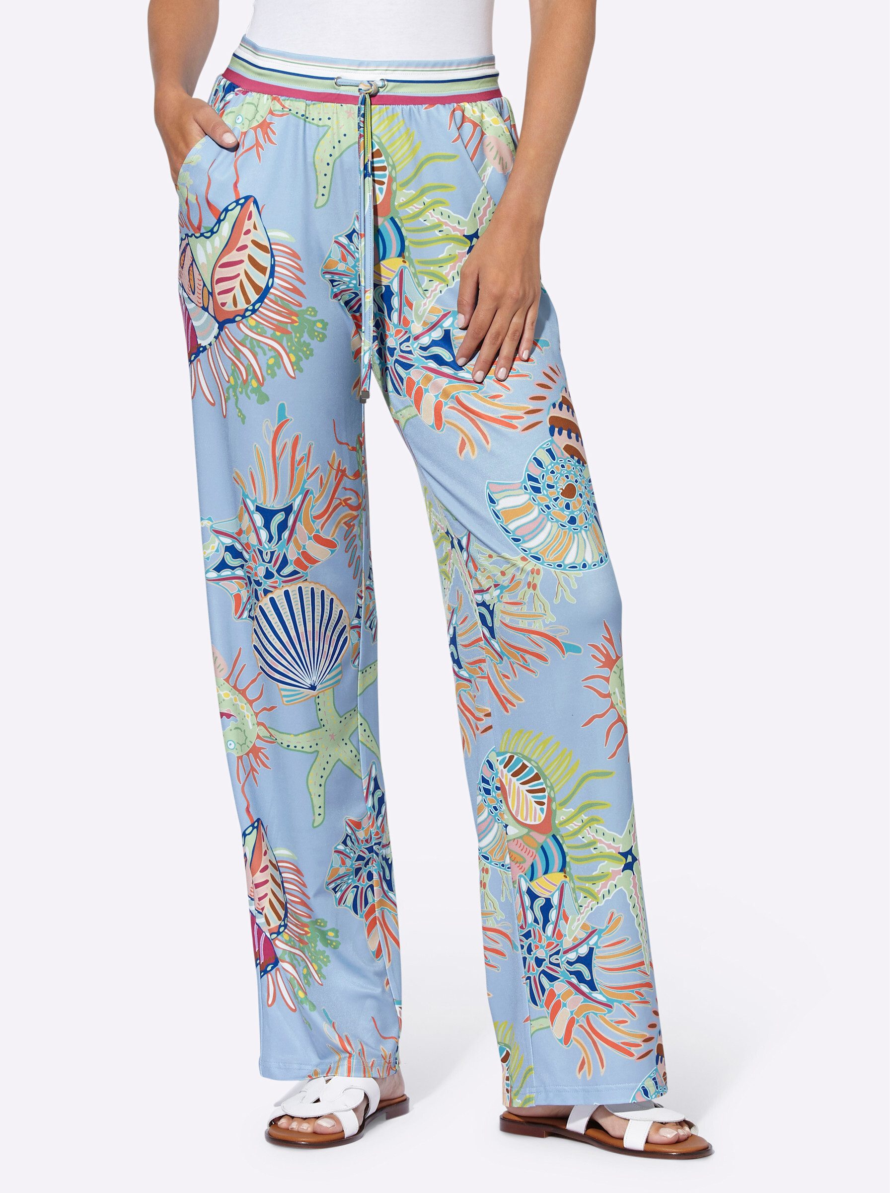 heine Jerseyhose Druckhose Innenbeinlänge ca. 77 günstig online kaufen