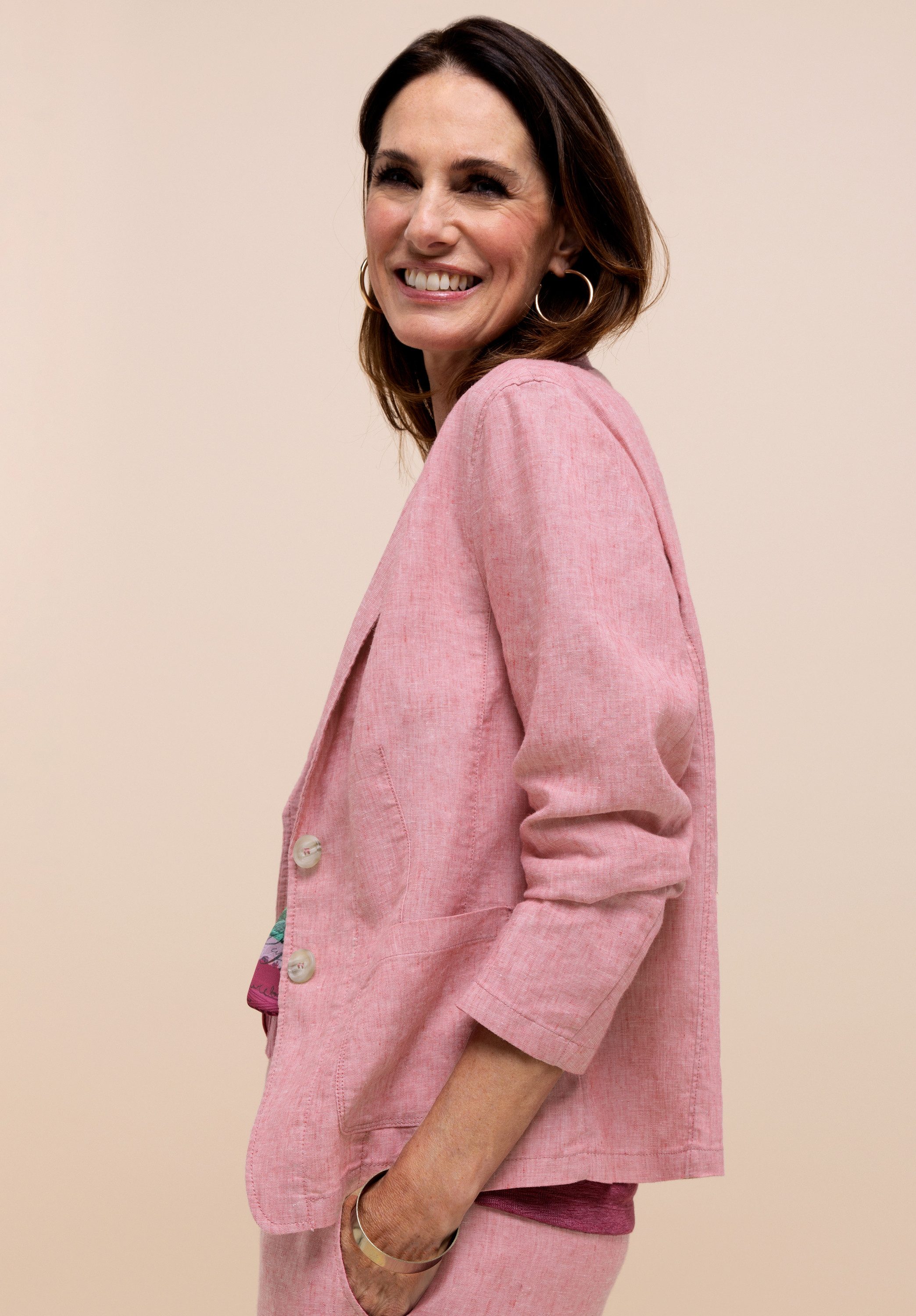 bianca Jackenblazer SUNNY in angesagter Leinen-Optik
