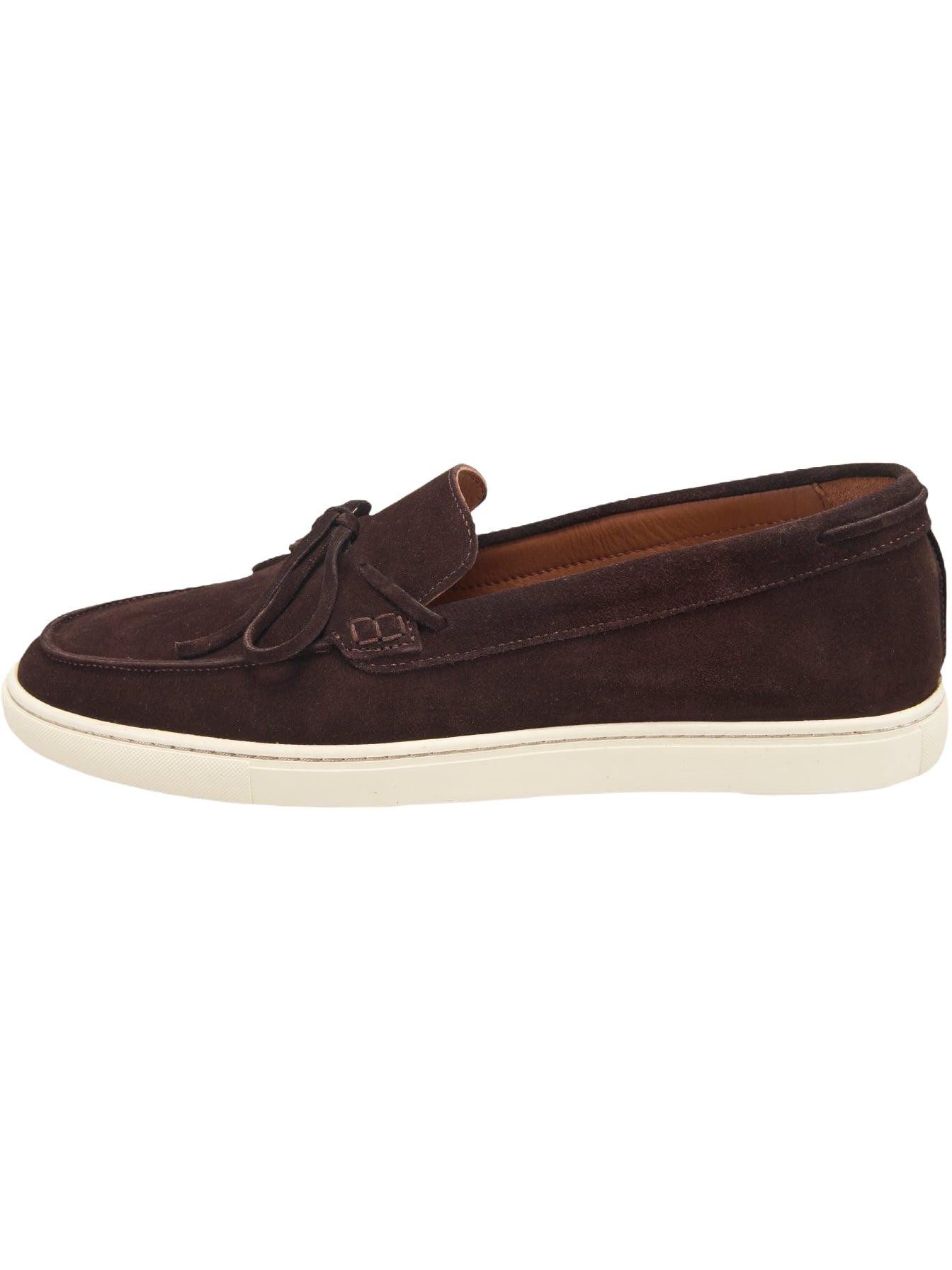 Desa Herren-Slipper aus Wildleder – Flacher Absatz, ohne Verschluss Loafer